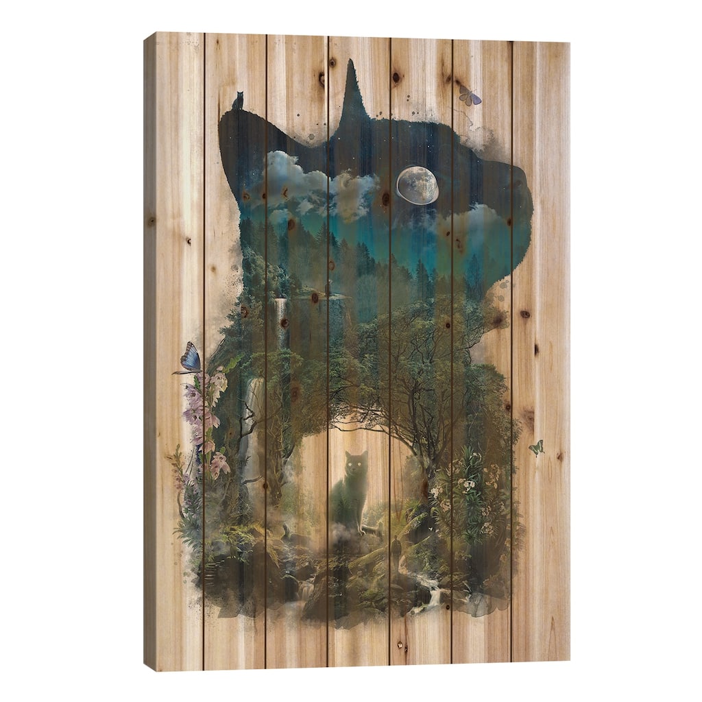 The Realm Of Cats Print On Wood by Barrett Biggers - Multi-Color