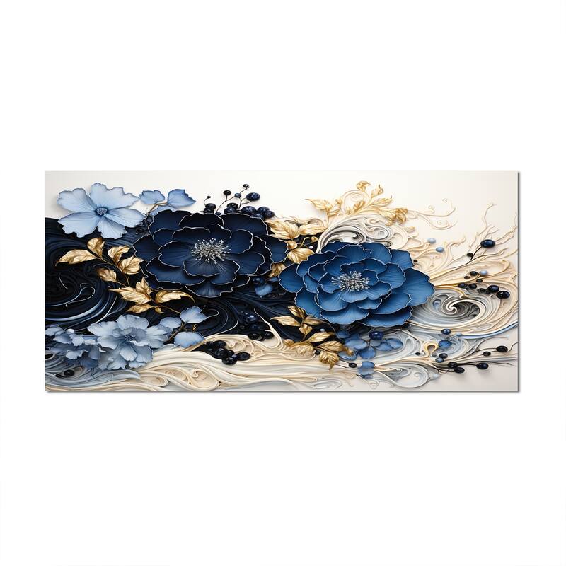 Designart "Liquid Ink Spiralscape I" Abstract Spirals Canvas Wall Art