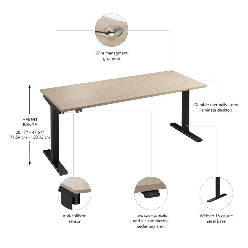 Bush Business Furniture Move 40 Series 72x30 Adjustable Standing Desk