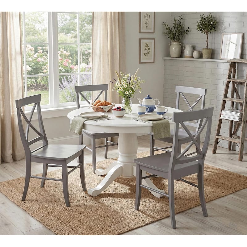 Simple Living 5-piece Dawson Dining Set - White/Grey