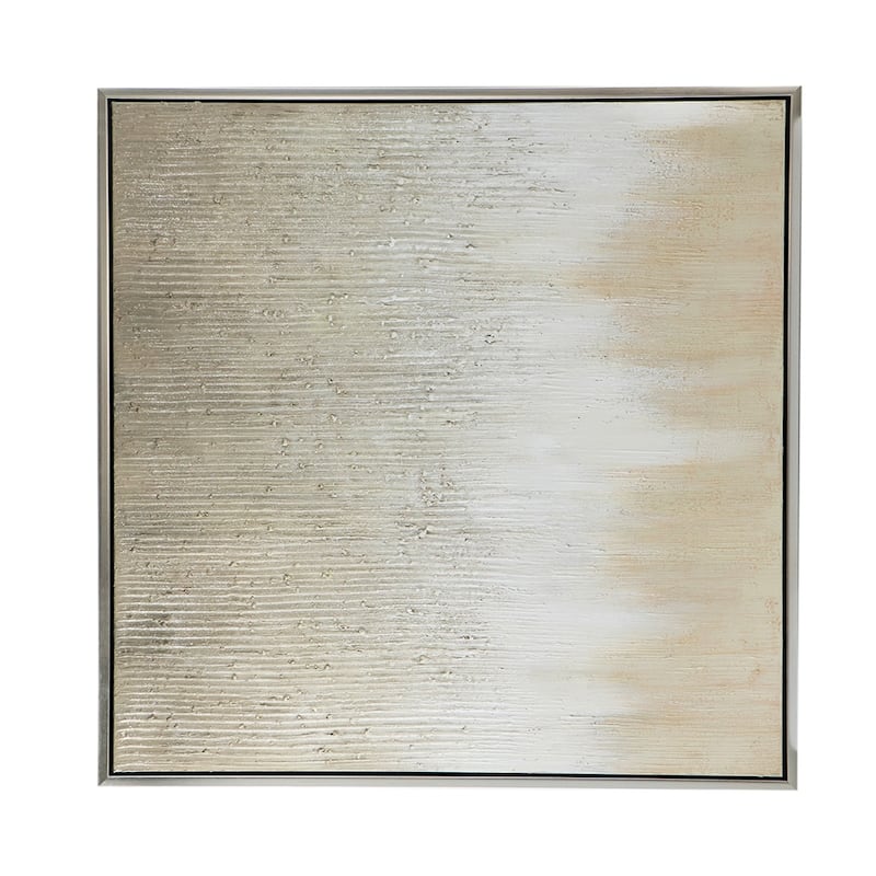 Golden Sunshine Framed Hand painted Canvas Print Wall Decor Solid with Wood Stretcher Bar, for Living Room Entryway Office
