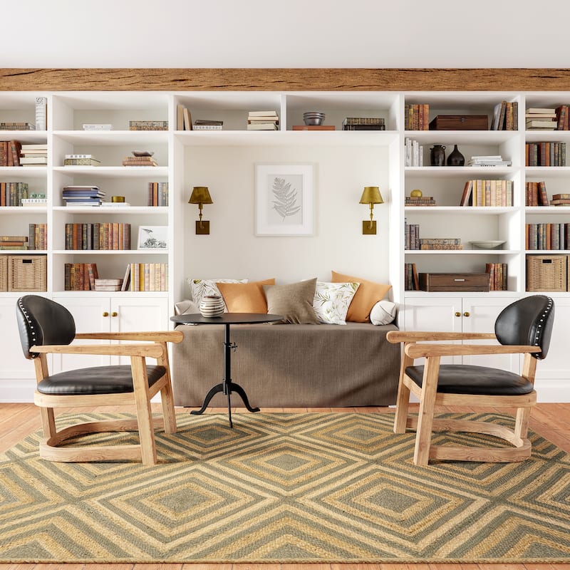 Dogwood Tiled Jute Area Rug - 8'6" x 11'6" - Natural
