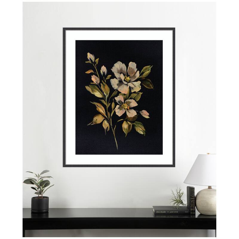 Kate and Laurel Framed Art Moody Floral 7 by Annie Quigley