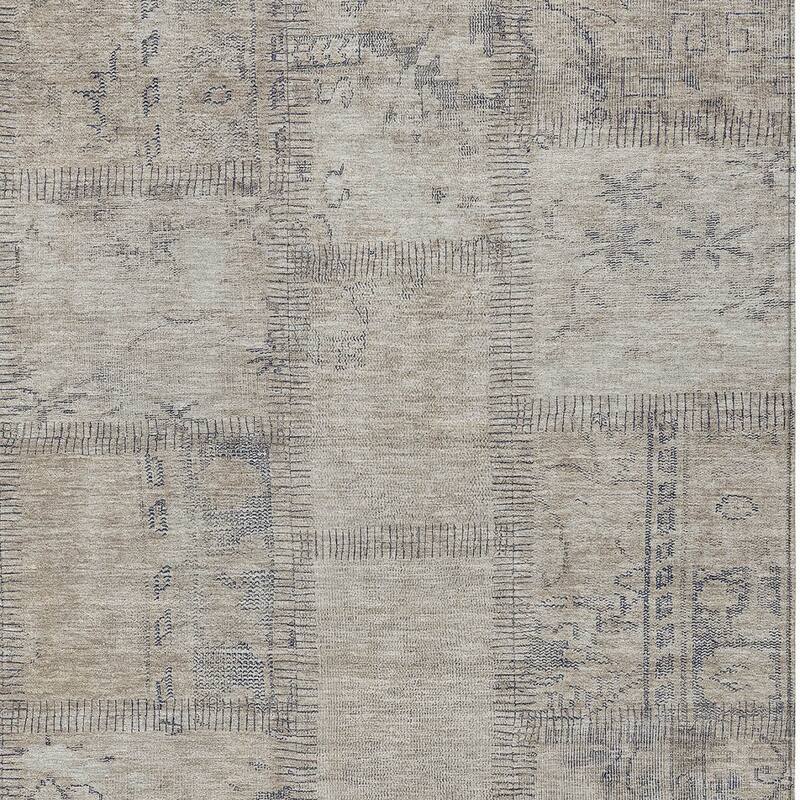 HomeRoots Patchwork Transitional Rectangle Outdoor Rug