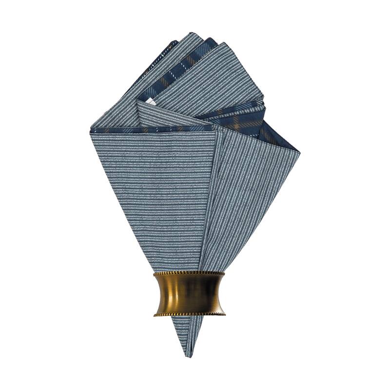 Anthony Navy Thanksgiving Cloth Napkin Set of 6 - Navy - Set of 6