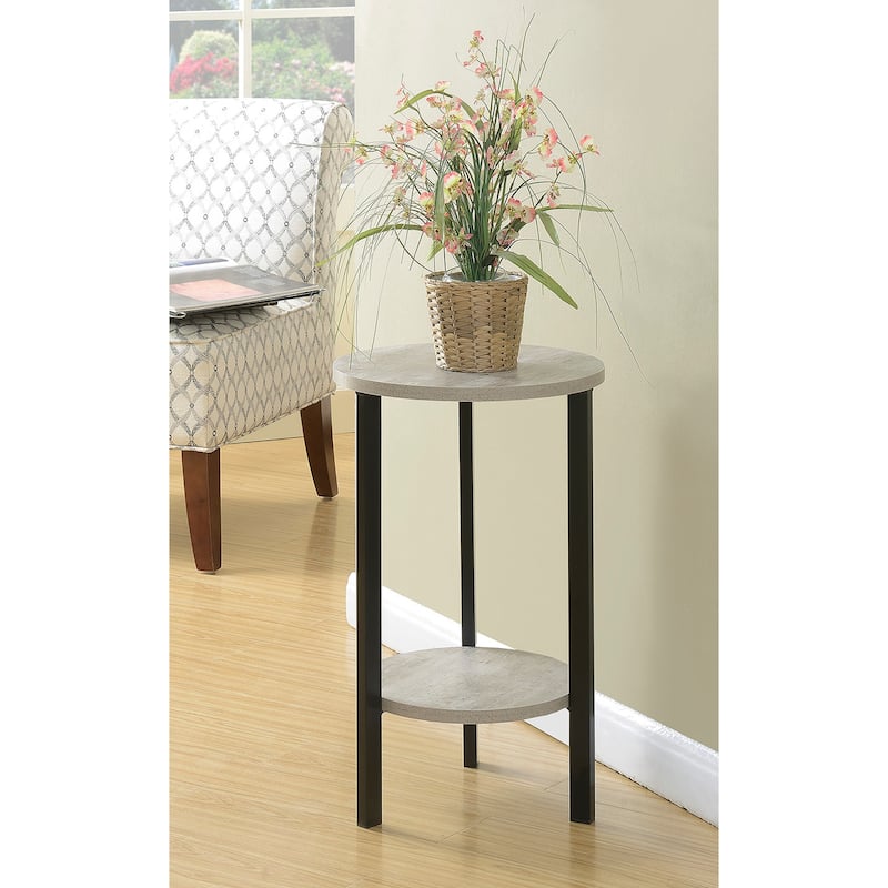 Convenience Concepts Graystone 24 inch 2 Tier Plant Stand - Faux Birch/Black Frame