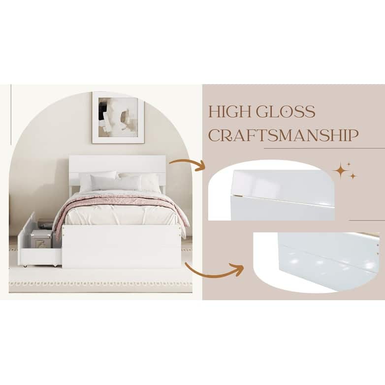 Twin Bed Frame With 2 Drawers