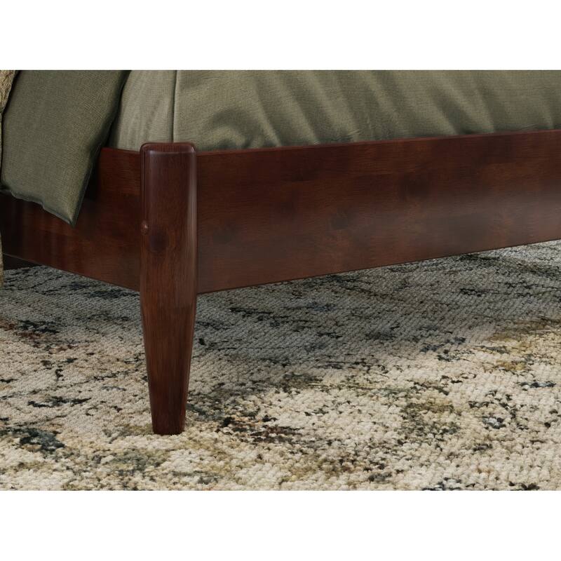 Valencia Solid Wood Low Profile Sleigh Platform Bed
