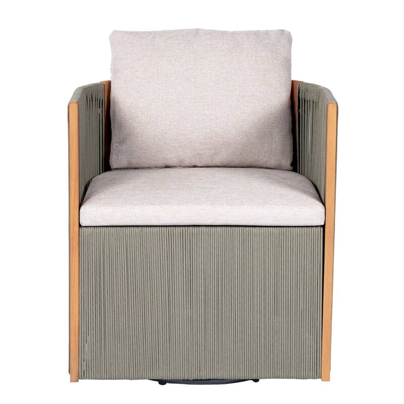 Christopher Knight Home Lysandros Solid Wood and Iron Swivel Dining Chair