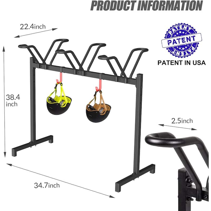 Sttoraboks Adjustable Floor Stand for Bikes, Max Tire Width 2.5", Black