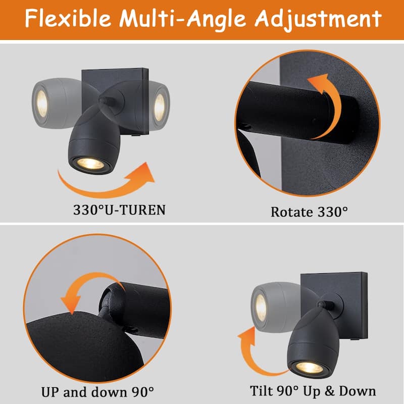 Modern Black Cordless USB-C Rechargeable LED Spotlight with Touch Remote Control Adjustable and Stepless Dimmable Accent Light