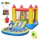 preview thumbnail 1 of 8, Gymax Inflatable Bounce House Kids Water Park Wet Dry w/ Splash Pool Blue - Kids