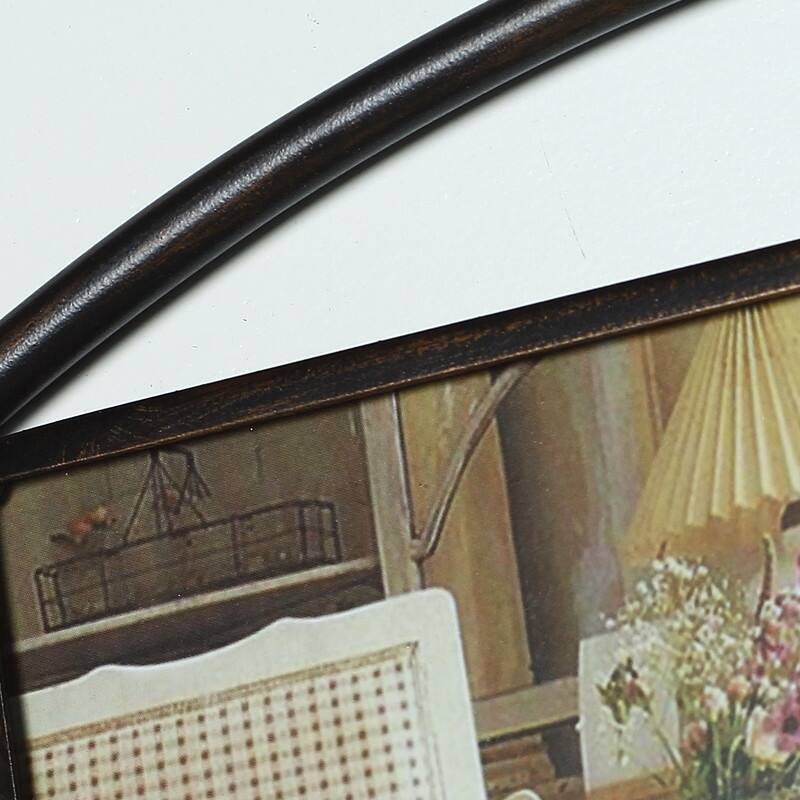 Adeco Brown Black Decorative 6-opening Collage Bronze Iron Metal Wall Hanging Scroll Picture Photo Frame