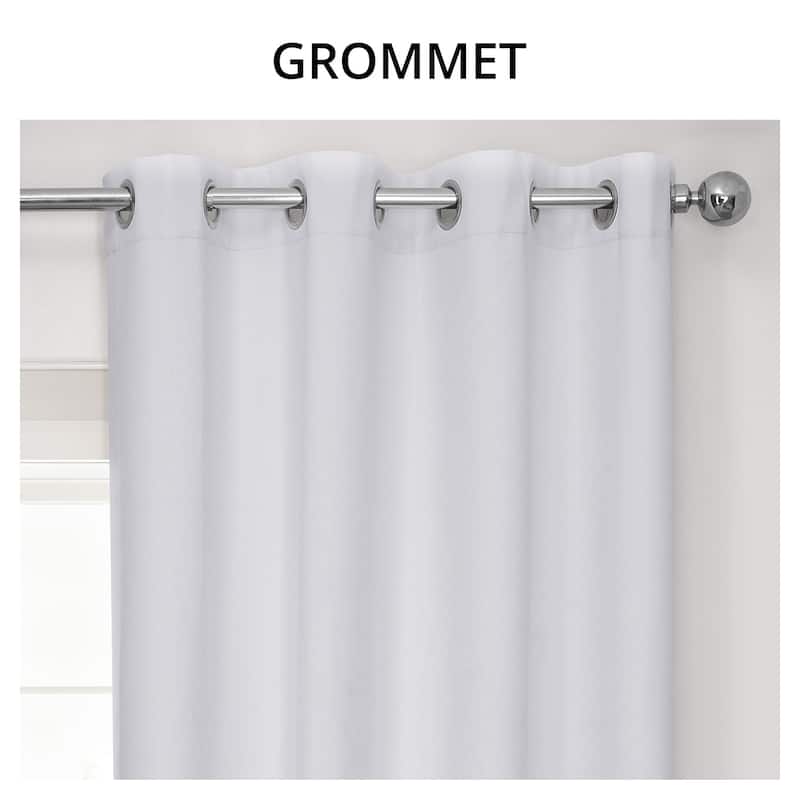 Exclusive Fabrics Solid Performance Linen Grommet Thermal Blackout Curtains for Bedroom & Living Room Curtains Single Panel