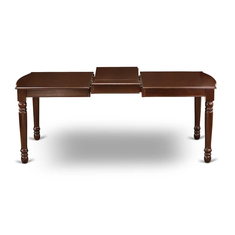 East West Furniture Dining Table Set Consists of a Rectangle Wooden Table and Padded Chairs, Mahogany (Pieces Options)