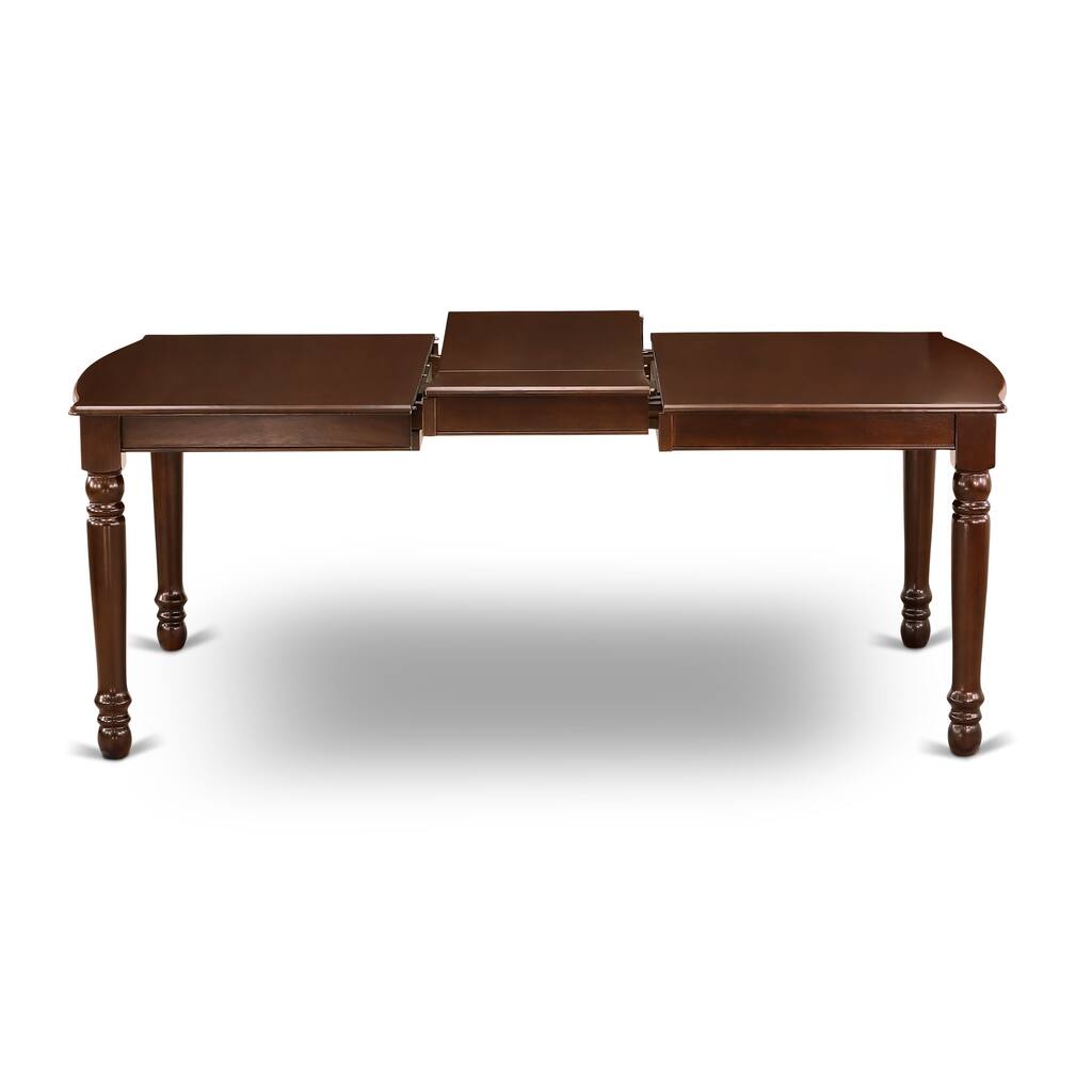 East West Furniture Dining Table Set Consists of a Rectangle Wooden Table and Padded Chairs, Mahogany (Pieces Options)