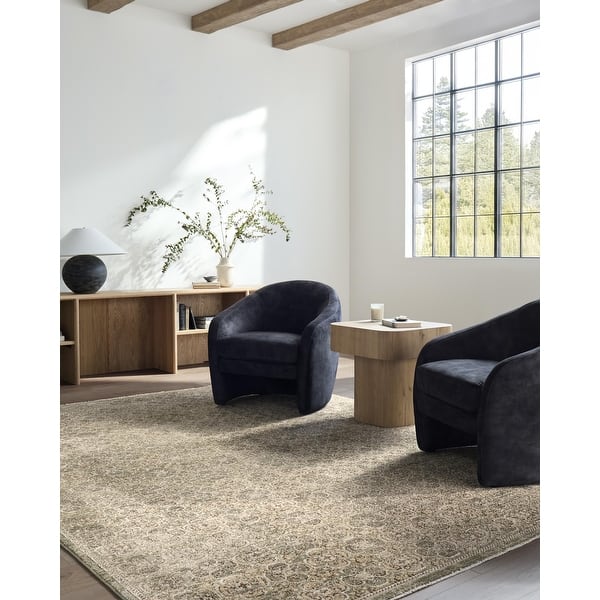slide 2 of 9, Galey Alix x Livabliss Myrtle Avenue II Vintage Damask Area Rug 5' 3" x 7' 7" - Dark Brown