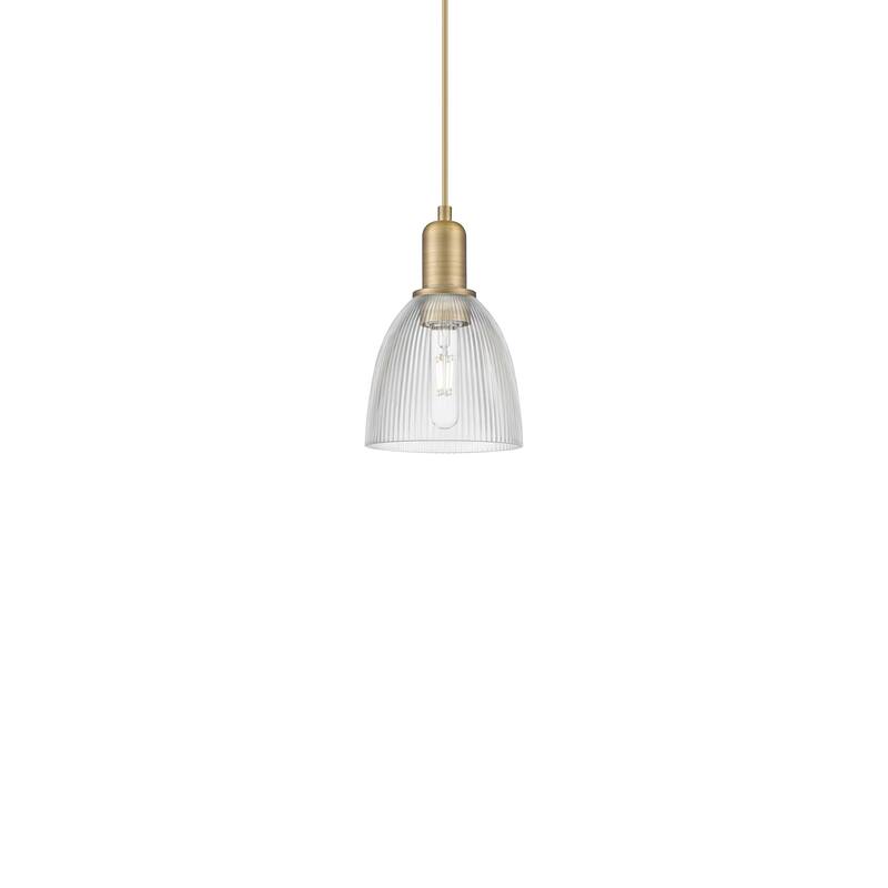 Innovations Lighting 716-1P-10-6 Castile Pendant Castile 6" Wide Mini - Brushed Brass / Clear
