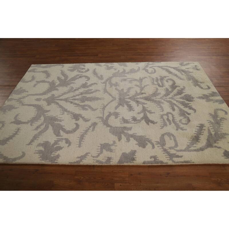 All-Over Abstract Moroccan Oriental Area Rug Handmade Wool Carpet - 5'1" x 7'10"