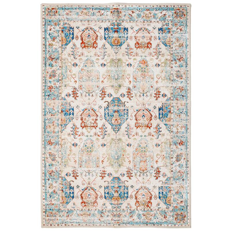 Washable Non-Slip Area Rug,Stain Resistant Low-Pile Carpet,8X10 - 8' X 10' - Green