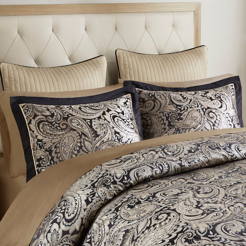 Madison Park Wellington 12 Piece Comforter Set with Cotton Bed Sheets