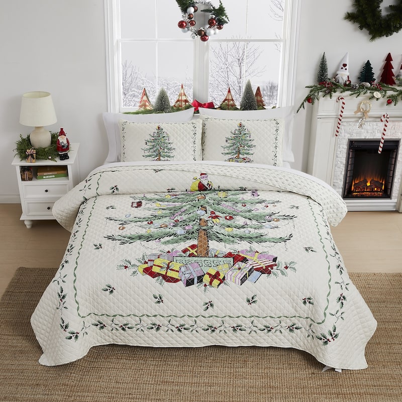 Spode® Christmas Tree Full/Queen Quilt Set