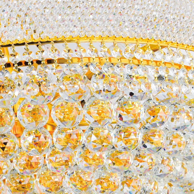 Empire 38 Light Down Chandelier With Gold Finish