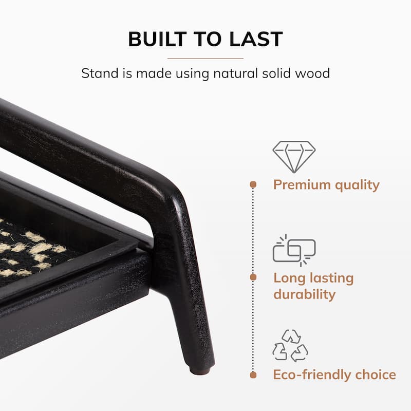 Jani Single-Tier Black Stand 3-Pair Rubber Boot Tray