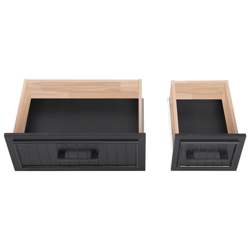 Mobile Kitchen Island 56.5 Inch with Drop Leaf 5 Drawers and USB Power Outlet