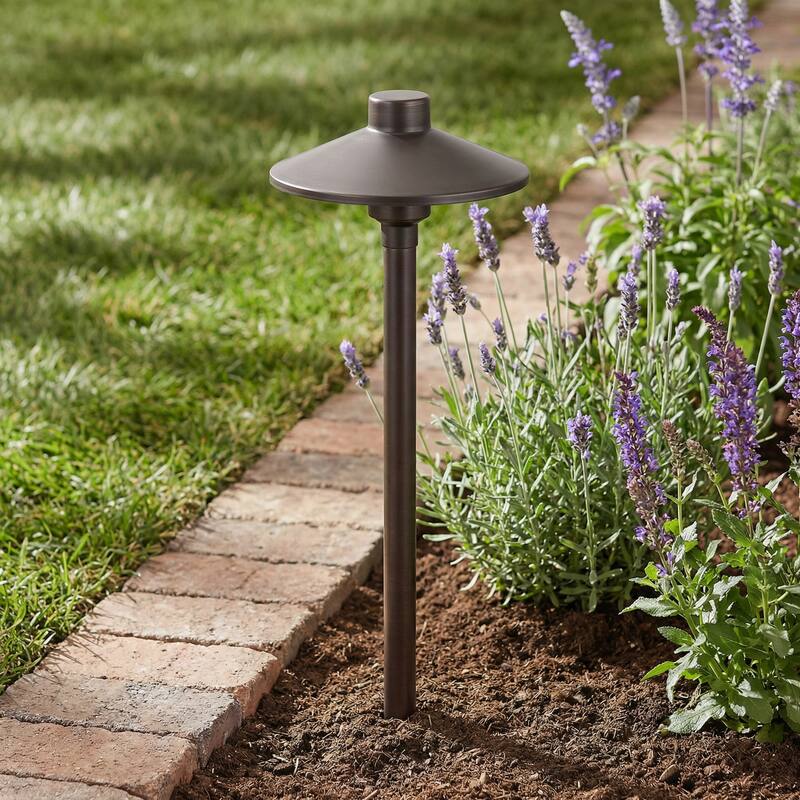 18" Antique Brass Outdoor Landscape Path Light G4 Bulb Compatible, IP65 Weatherproof - Antique Brass