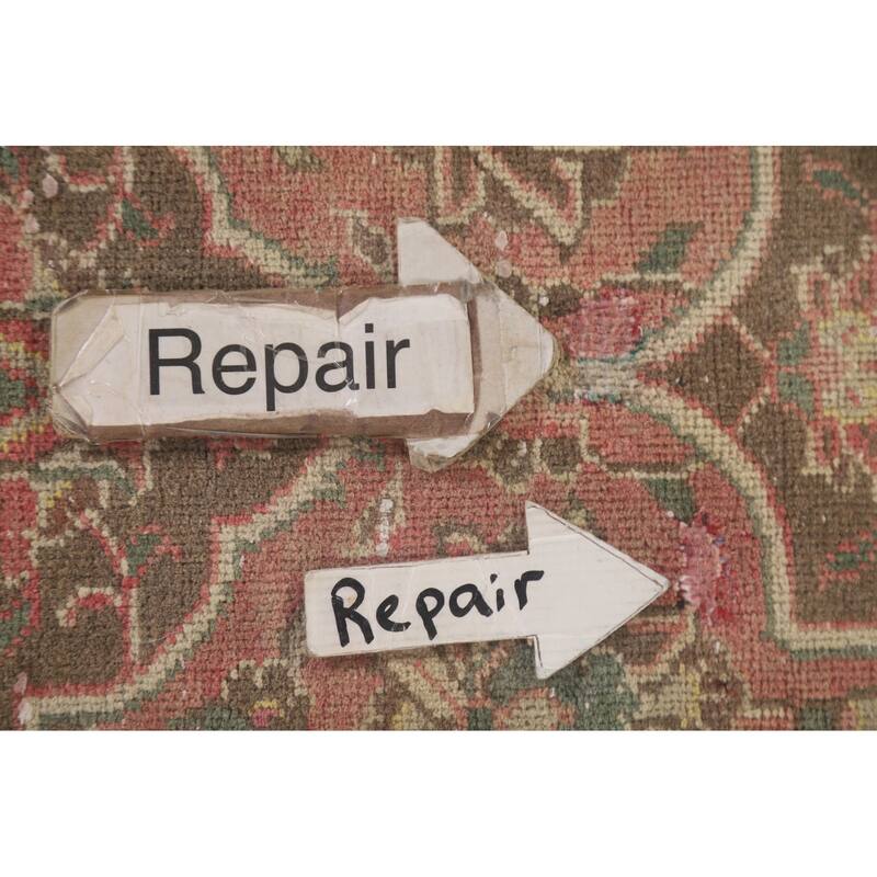 Hand Knotted Oriental 100% Wool Carpet Traditional Floral Pink Kashan Area Rug - 10' 0'' X 6' 9''