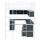 preview thumbnail 9 of 12, Full Size Metal Loft Bed with Bookcase, Desk, and Cabinet, White