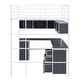 preview thumbnail 23 of 26, Minimalist Style Full Size Metal Loft Kids Bed with Bookcase,Desk,Ladder,Guardrail and Cabinet