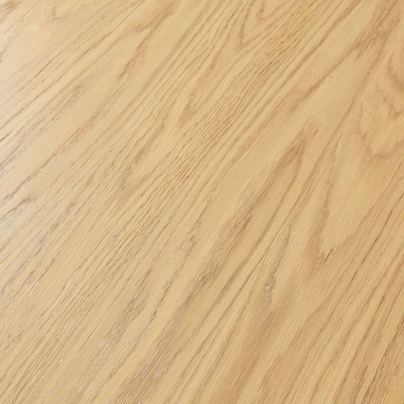 Solid Wood Round Dining Table Kitchen Table with Tabletop & Textured Cylindrical Base