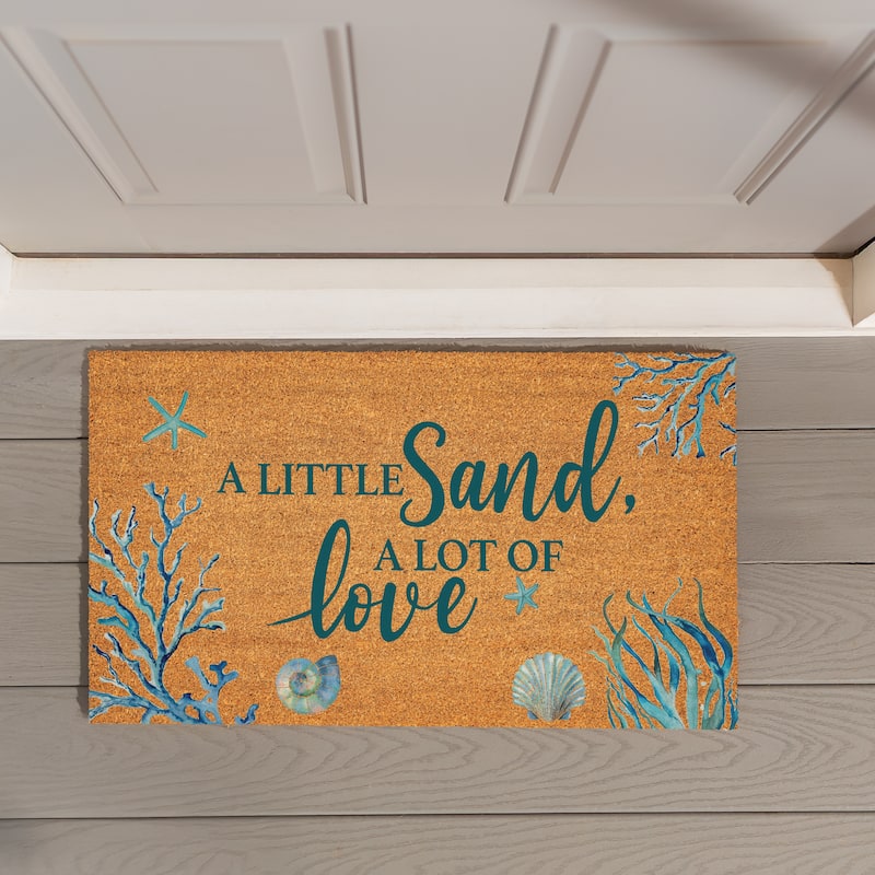 A Little Sand A Lot of Love Coir Mat 28"x16" - 28" x 16"