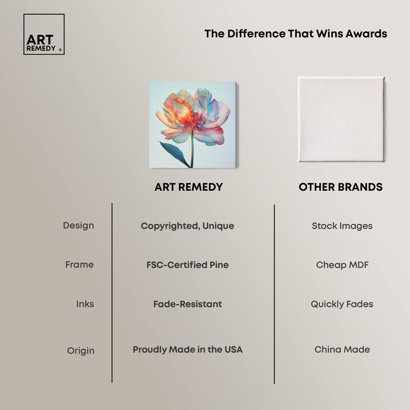 Peony Phases Canvas by Art Remedy, Gallery Wrapped