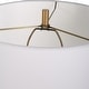 preview thumbnail 5 of 4, Uttermost Palu Travertine Table Lamp - 38"H,   Shade 11"H x 16"Dia.