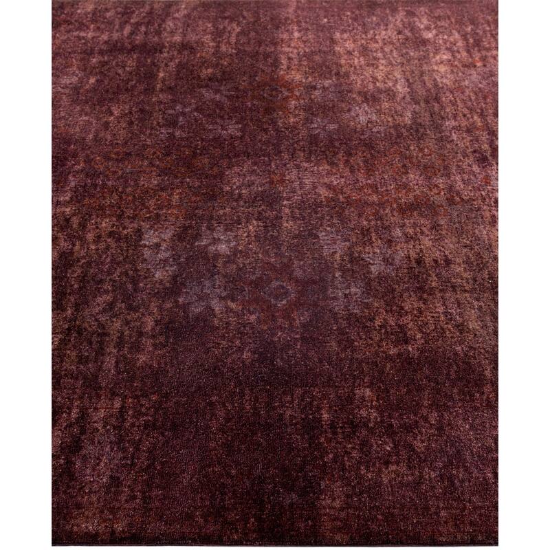 Overdyed One-of-a-Kind Hand-Knotted Area Rug - Purple - 5' 3" x 7' 7"