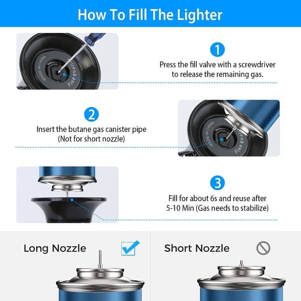 Kitchen Culinary Blow Torch Head – Adjustable Flame Butane Torch For Baking, Pastries, BBQ, Camping, Soldering (Gas Not Included)