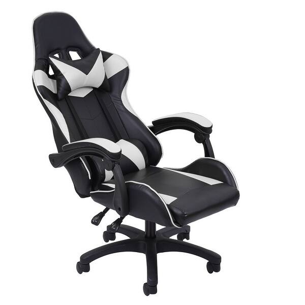 Gaming Chair Adjustable Backrest Reclining Leather Office Chair 27x19x50 Inch On Sale Overstock 32584072