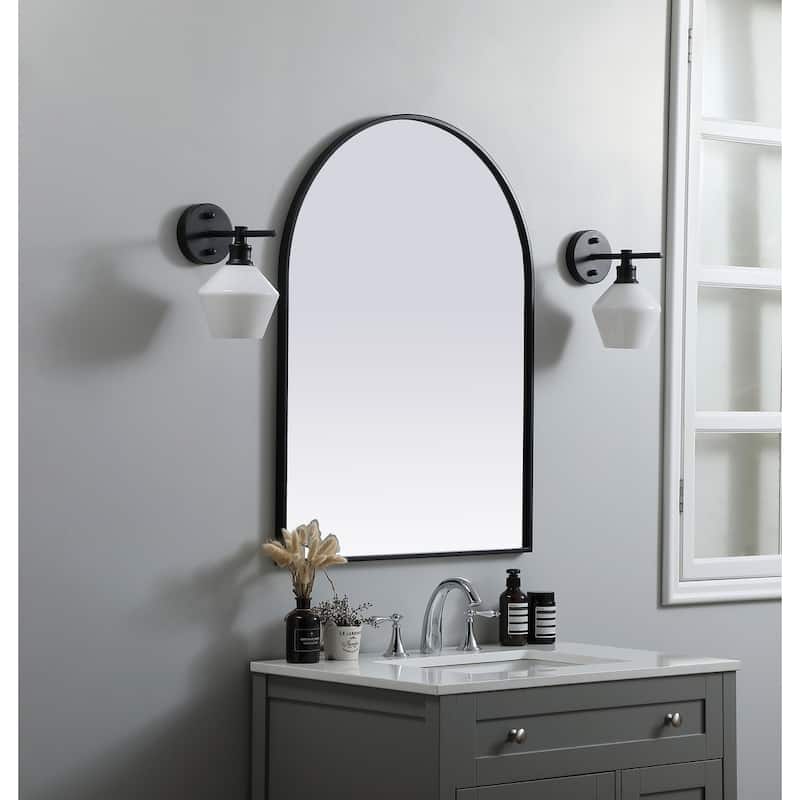 Indigo Home Metal Frame Arch Mirror 27x36 Inch