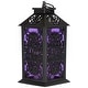 preview thumbnail 4 of 4, LED LIghted Bats "Happy Halloween" Candle Lantern - 11" - Black