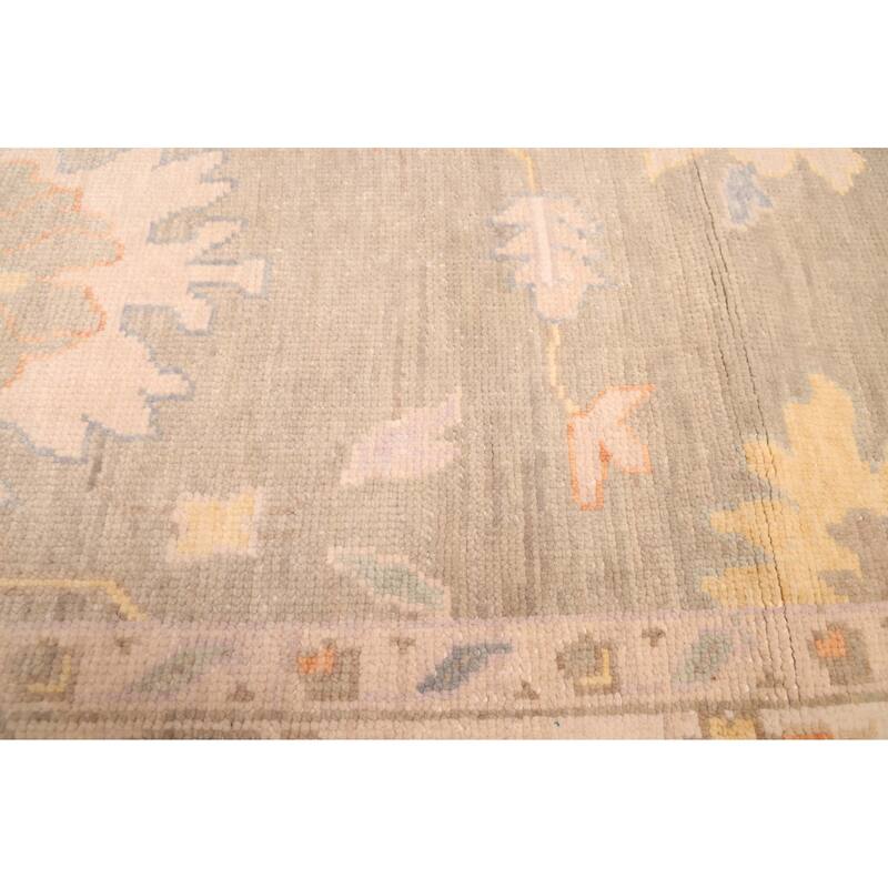 ECARPETGALLERY Hand-knotted Modern Oushak Grey, Taupe Wool Rug - 8'1 x 9'11