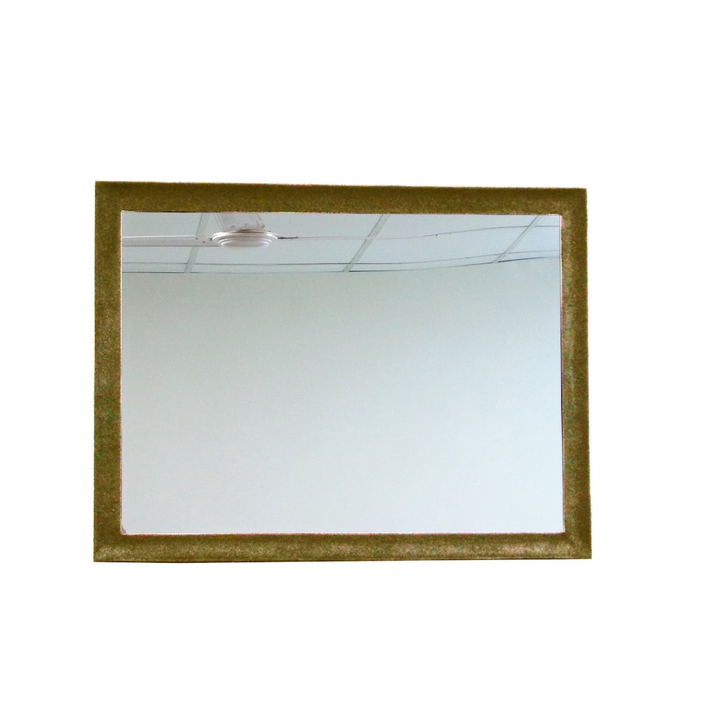 Cast Aluminum Curved Rectangular Mirror - Brass Antique - Brass Antique