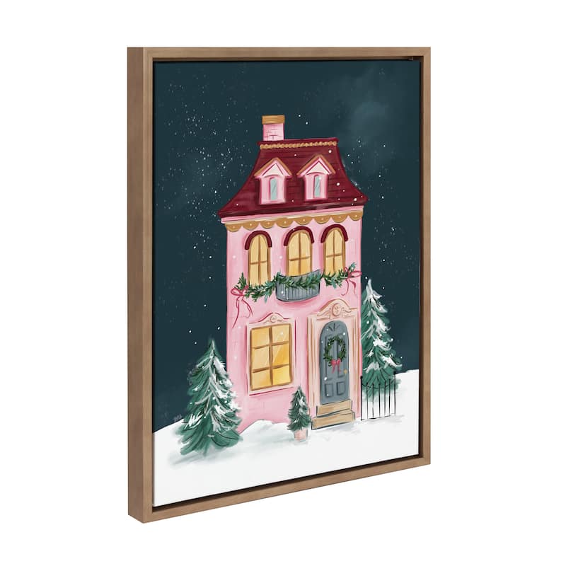 Kate and Laurel Sylvie Holiday Victorian Canvas by Valerie McKeehan - 18x24