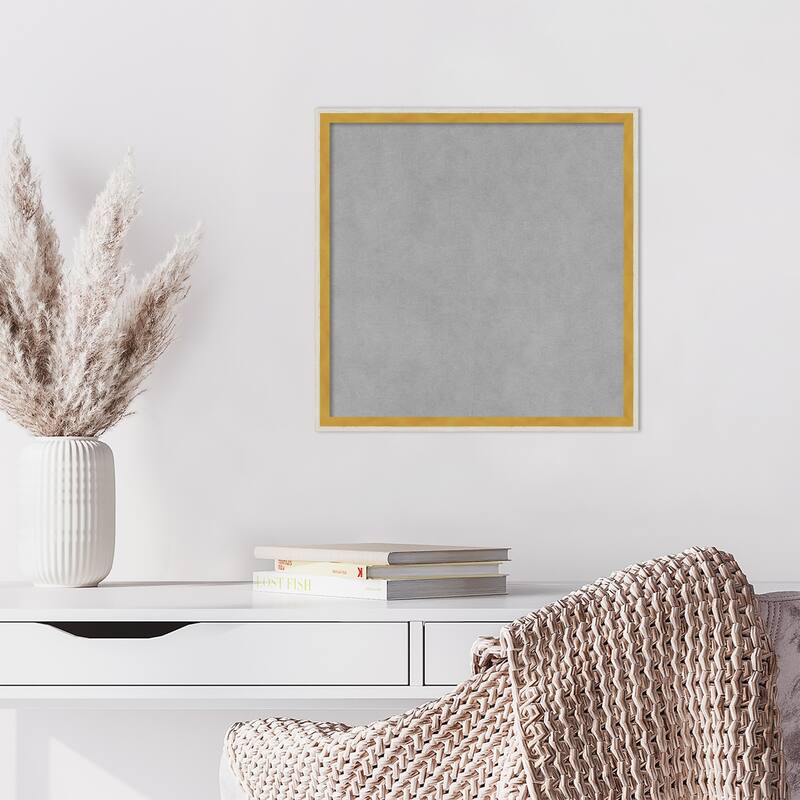 Amanti Art Paige White Gold Framed Magnetic Board