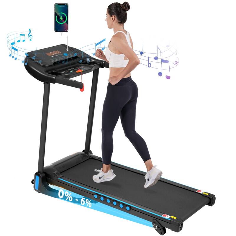 Incline Treadmill for Running & Walking, 3.0 HP Treadmills, 350 lbs Weight Capacity Hydraulic System Auto-Folding Treadmill