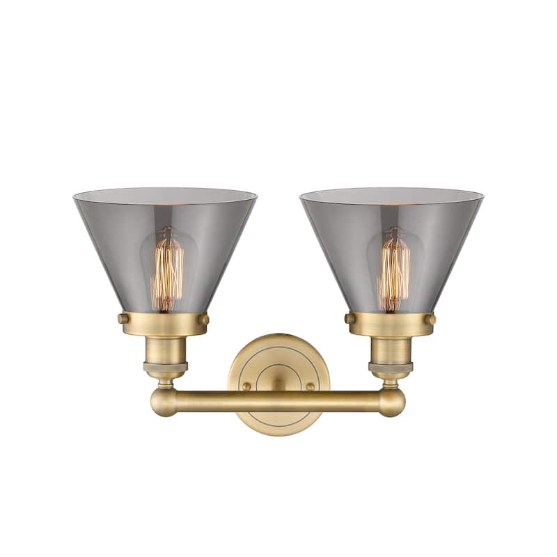 Innovations Lighting 616-2W-10-16-L Cone Vanity Cone 2 Light 16" Wide