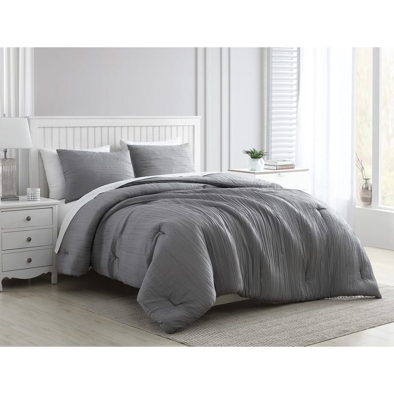 Greenport Crinkle Comforter Set with Shams