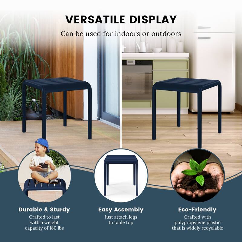 Frond and Form Square Outdoor Side Table (Set of 2)